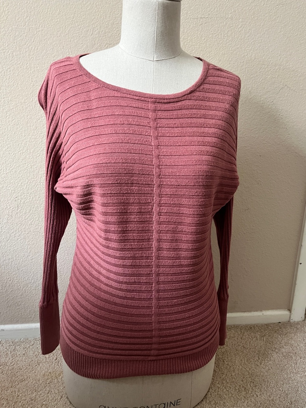 Soho Ribbed Scoop Neck Sweater - Dusty Rose